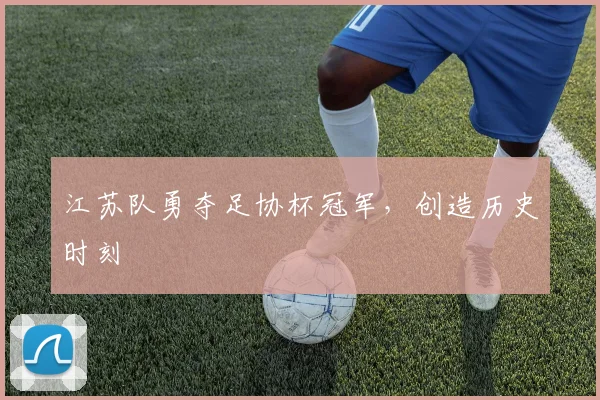 江苏队勇夺足协杯冠军,创造历史时刻