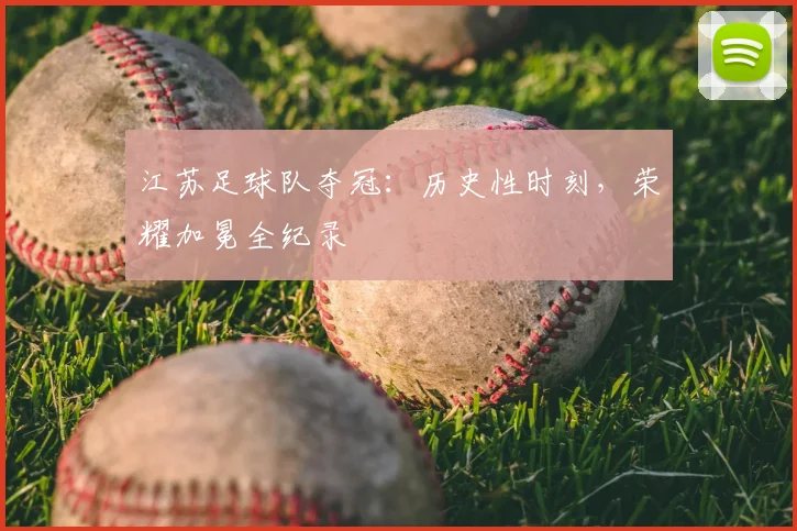 江苏足球队夺冠:历史性时刻,荣耀加冕全纪录